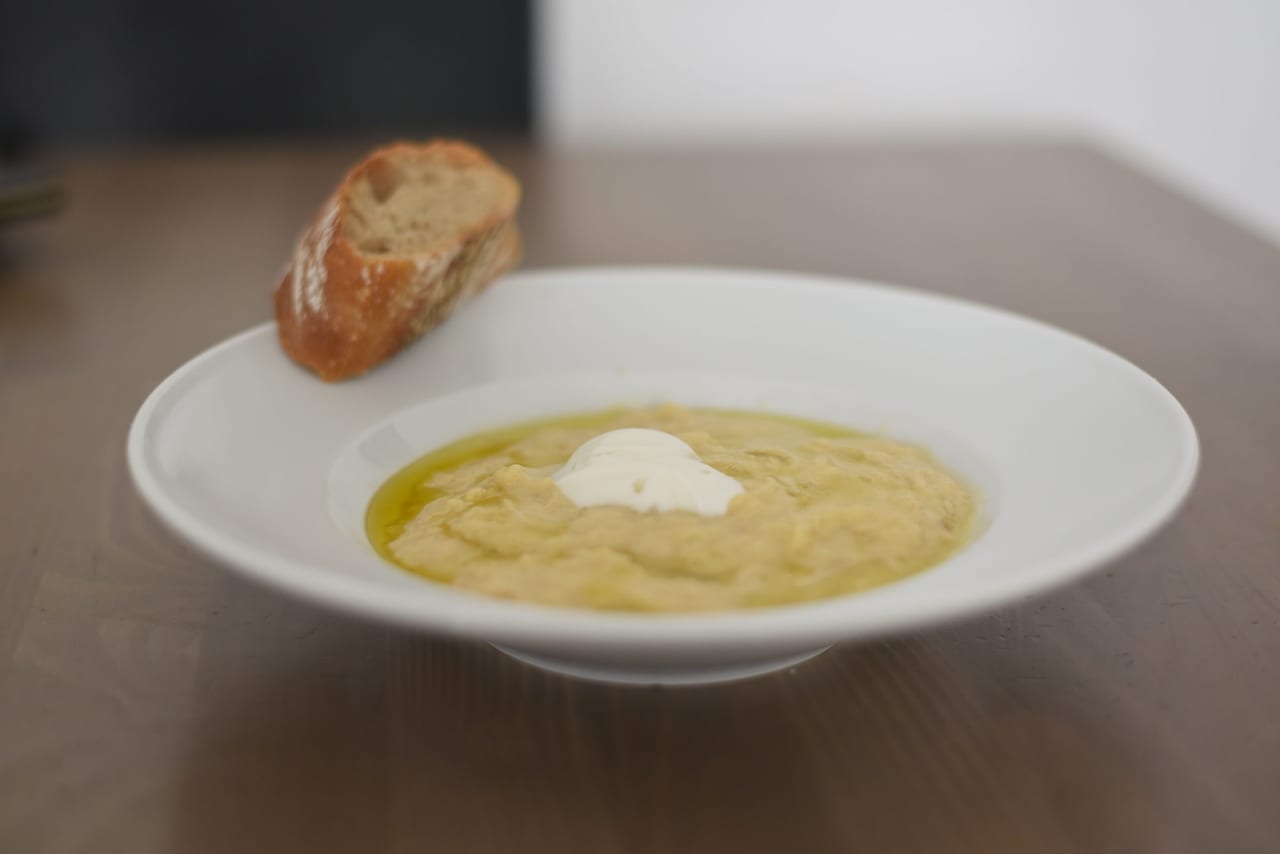 Yogurt Tahini zucchini puree