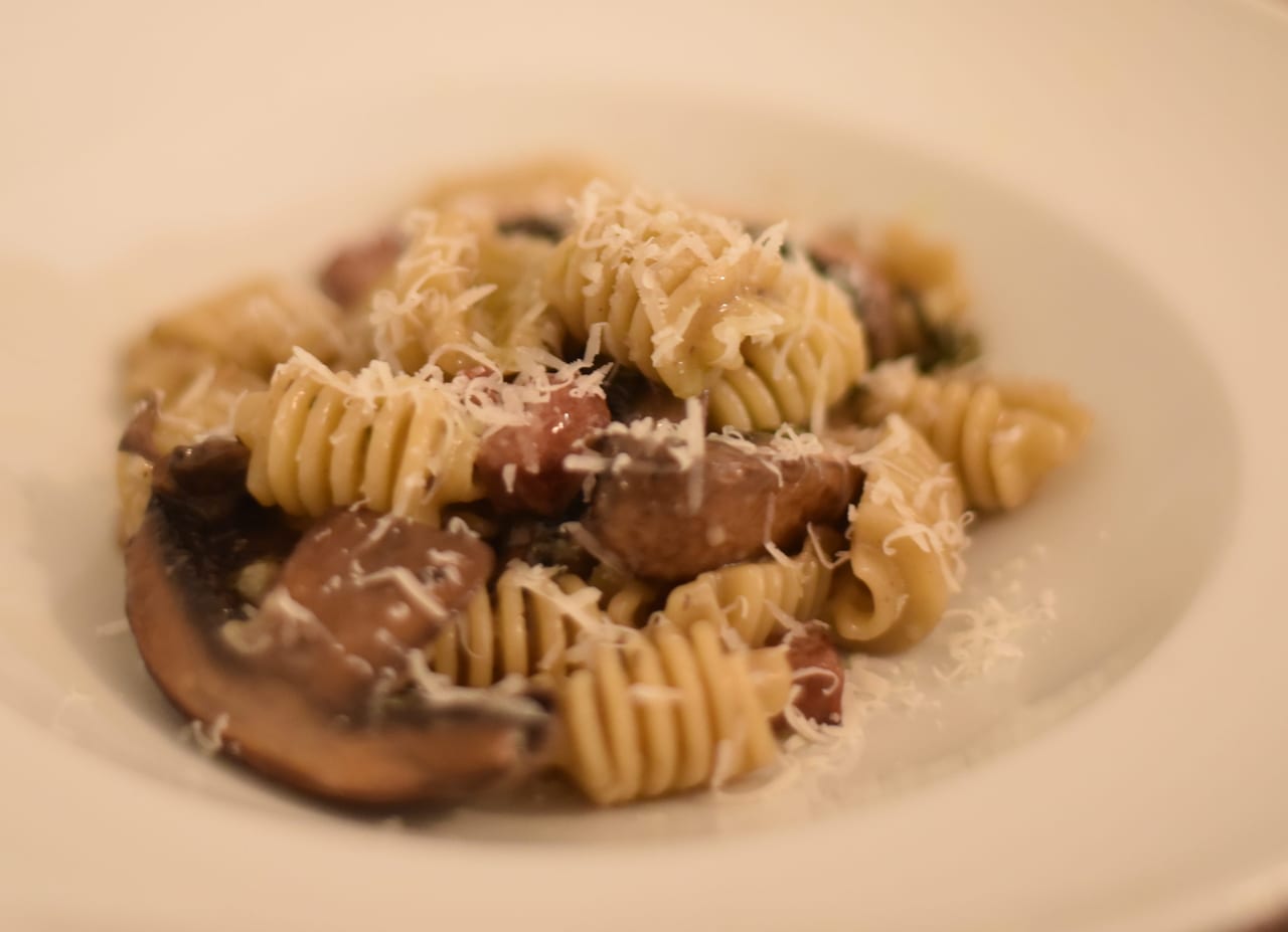 Radiatori Duck and Mushroom Pasta